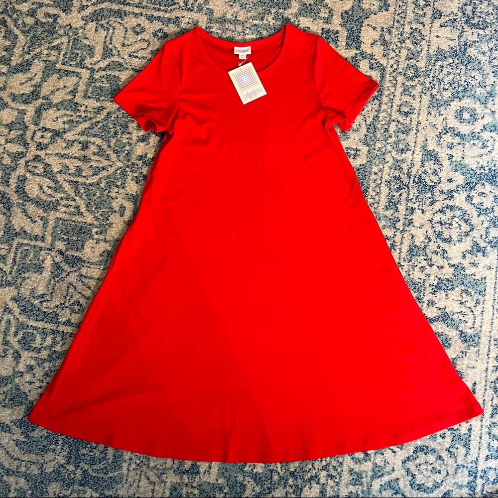 NWT LuLaRoe Jesse Swing Dress, Red, size XS